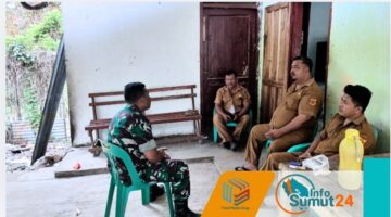 Kemanunggalan TNI dan Masyarakat, Babinsa Koramil 05/TP Pererat Silaturahmi Lewat Komsos di Desa Kuta Buluh